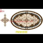 Oval Shaped Inlaid Granite Table Top