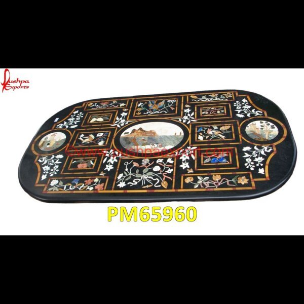 Inlaid Black Marble Tea Table Top PM65960 marble inlay furniture,marble inlay flooring italy,marble inlay floor,marble inlay elephant,marble inlay dining table,marble inlay desk,marble inlay design,marble inlay crafts,marb.jpg