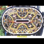 Pietra Dura Black Marble Oval Shaped Table Top