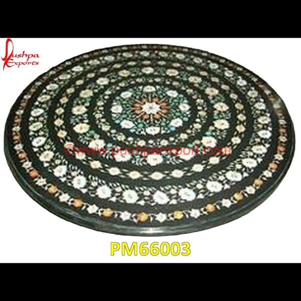 Black Marble Table Top With Pichkari Work PM66003 pietra dura in india,pietra dura furniture,pietra dura for sale,pietra dura dining table,pietra dura cabinet,pietra dura box,pietra dura art,mughal pietra dura,mosaic marble medall.jpg