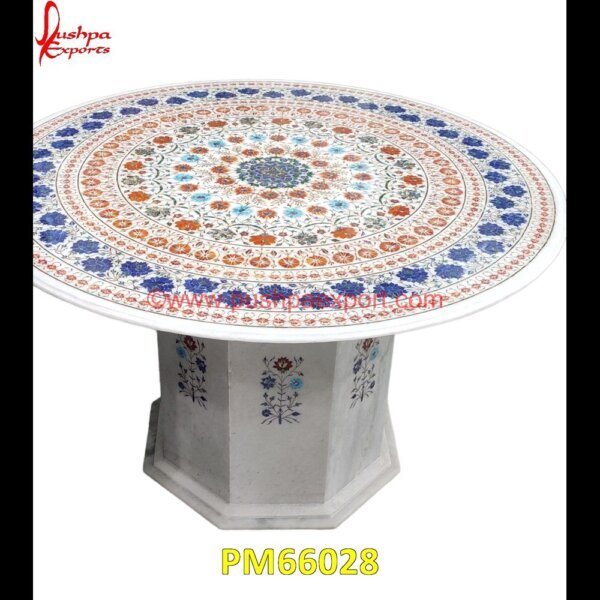 White Marble Table Top With Pichkari Design PM66028 marble inlay flooring italy,marble inlay floor,marble inlay elephant,marble inlay dining table,marble inlay desk,marble inlay design,marble inlay crafts,marble inlay coffee table,m.jpg