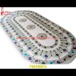 Fine Pichkari Work On White Marble Table Top