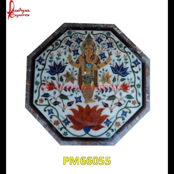 Ganesha Pichkari On Marble Table Top PM66055 taj mahal inlay stones,stone wood inlay,stone inlay work,stone inlay table tops,stone inlay furniture,stone inlay flooring,stone inlay coffee table,stone inlay art,stone floor inla.jpg