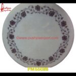 Handicraft Pichkari Work On White Marble Table Top