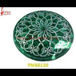 Malachite Stone Table Top With MOP Inlay