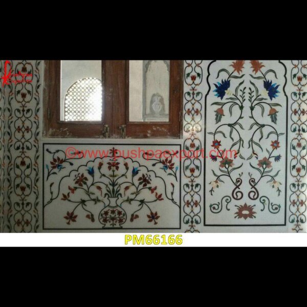 Traditional Design Pichkari On White Marble Floor Tile PM66166 stone inlay art,stone floor inlays,pietra dura technique,pietra dura taj mahal,pietra dura table top,pietra dura mosaic,pietra dura marble table tops,pietra dura inlays,pietra dura.jpg