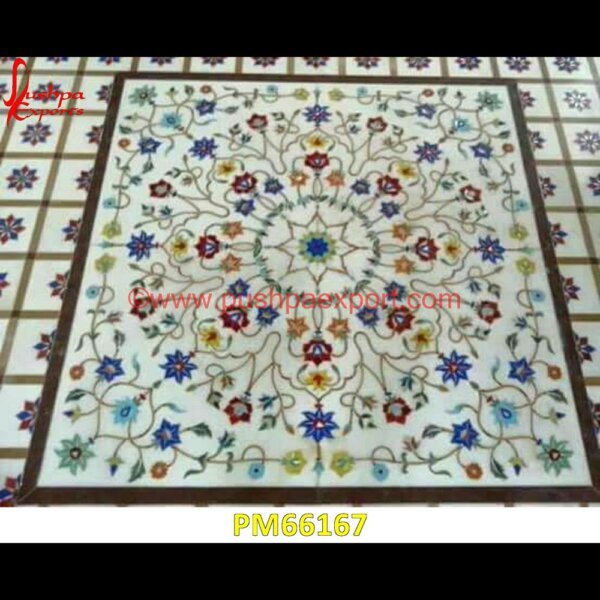 Flower Pichkari On Marble Floor Tile PM66167 stone floor inlays,pietra dura technique,pietra dura taj mahal,pietra dura table top,pietra dura mosaic,pietra dura marble table tops,pietra dura inlays,pietra dura india,pietra du.jpg