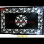 MOP Inlay Black Marble Table Top