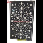 MOP Pichkari Black Marble Dining Table Top