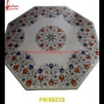 Pichkari Work White Marble Medallion