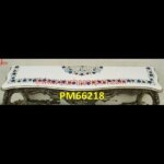 Pichkari On White Marble Living Room Table Top