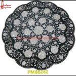 MOP Inlay On Black Marble Medallion