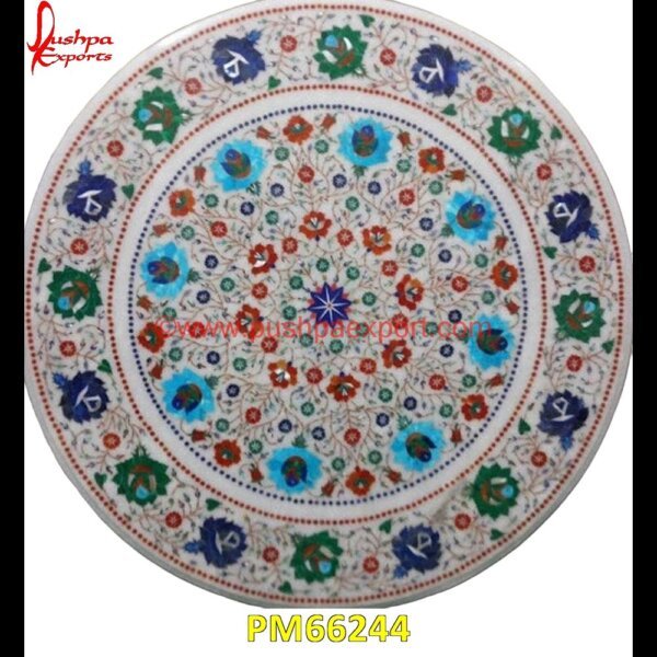 Semi Precious Stone Pichkari On White Marble Table Top PM66244 marble inlay coasters,marble inlay chess board,marble inlay box,marble inlay border,marble inlay art,marble foyer medallion,marble floor inlay designs,stone inlay globe,stone for i.jpg