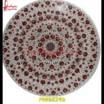 Red Jasper Pichkari White Marble Medallion