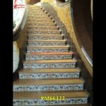 White Marble And Inlay Work Stairs