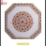 Red Jasper Pachakari On White Marble Table Top