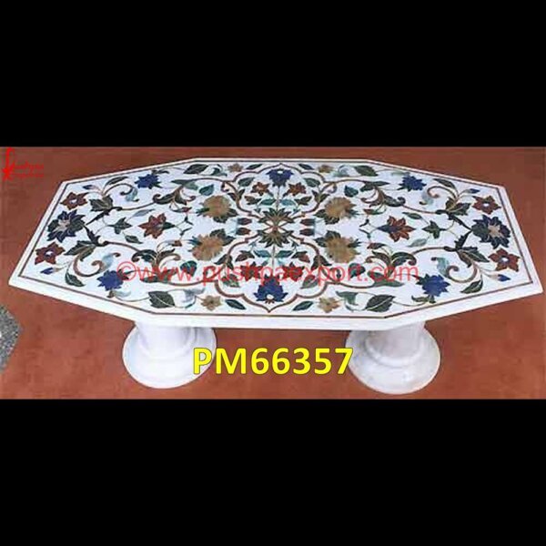 Modern Table Top And Base With Inlay Work PM66357 pietra dura table,pietra dura,marble medallions,marble inlay tables,marble inlay,marble floor medallions,brass inlay marble tile,white marble inlay table tops,travertine mosaic med.jpg