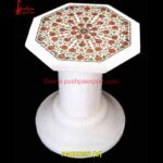 Red Jasper And White Marble Pichkari Work Table Top And Base