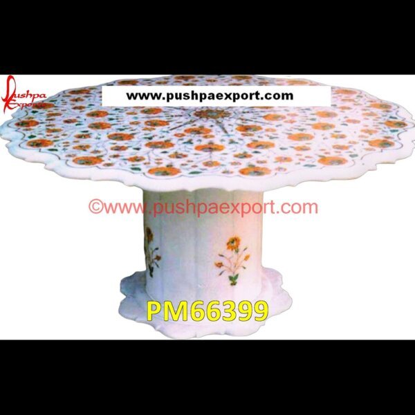 White Marble Table Top With Base PM66399 marble tile medallions,marble mosaic medallion,marble medallion floor tile,marble inlay work taj mahal,marble inlay work in jaipur,marble inlay work agra,marble inlay work,marble i.jpg