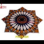 Geometric Pietra Dura White Marble Table Top