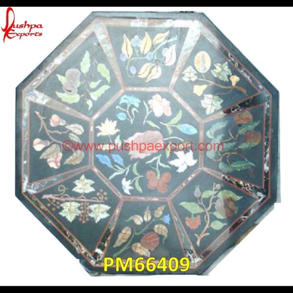 Pietra Dura Work Black Marble Medallion PM66409 marble inlay tables,marble inlay,marble floor medallions,brass inlay marble tile,white marble inlay table tops,travertine mosaic medallion,taj mahal inlay stones,stone wood inlay,s.jpg