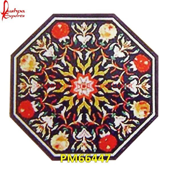 Flower Pietra Dura Natural Black Marble Table Top PM66447 marble inlay work agra,marble inlay work,marble inlay tray,marble inlay tiles,marble inlay table tops,marble inlay panel,marble inlay medallion,marble inlay handicrafts,marble inla.jpg