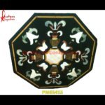 Octagonal Shaped Inlay Work Black Marble Table Top