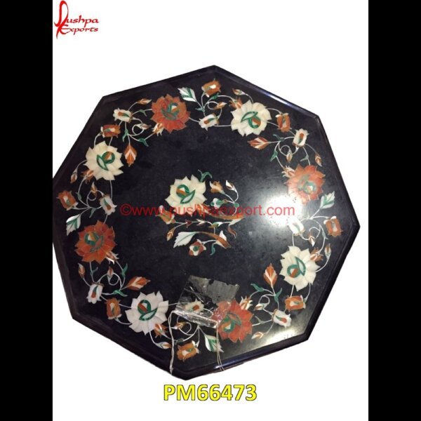 Flower Design Inlay Table Top PM66473 pietre dure,pietra dura table,pietra dura,marble medallions,marble inlay tables,marble inlay,marble floor medallions,brass inlay marble tile,white marble inlay table tops,travertin.jpg