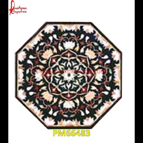 Flower And Leaf Inlay Work On Table Top PM66483 taj mahal inlay stones,stone wood inlay,stone inlay work,stone inlay table tops,stone inlay furniture,stone inlay flooring,stone inlay coffee table,stone inlay art,stone floor inla.jpg