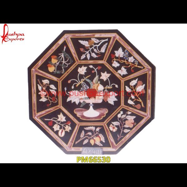 Marble Polygonal Table Top With Inlay Work PM66530 pietra dura table top,pietra dura mosaic,pietra dura marble table tops,pietra dura inlays,pietra dura india,pietra dura in india,pietra dura furniture,pietra dura for sale,pietra d.jpg