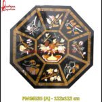 Inlay Black Marble Polygonal Table Top