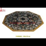 Fine Inlay Work Black Marble Table Top