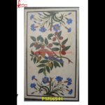 Parrot Design Inlay Italian Marble Rectangular Table Top