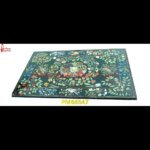 Inlay Black Marble Rectangle Table Top