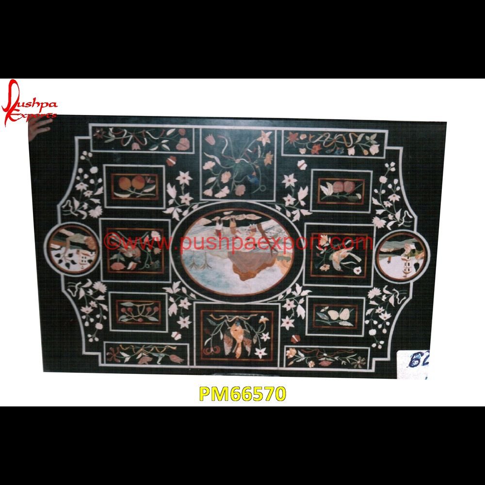 Natural Marble Floral Inlay Table Top PM66570 pietra dura for sale,pietra dura dining table,pietra dura cabinet,pietra dura box,pietra dura art,mughal pietra dura,mosaic marble medallions,metal inlay in stone,medallion marble.jpg