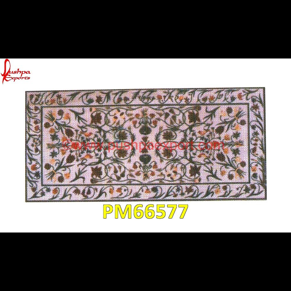 White Marble Table Top With Pietra Dura PM66577 metal inlay in stone,medallion marble floor decor,marble tile medallions,marble mosaic medallion,marble medallion floor tile,marble inlay work taj mahal,marble inlay work in jaipur.jpg