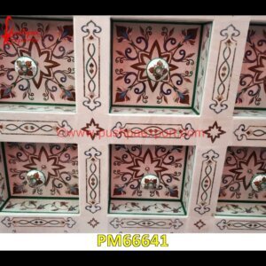 White Marble Motif Inlay Wall Panel