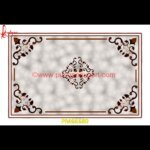 Pattern Pietra Dura White Marble Table Top