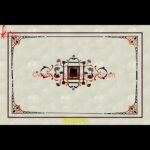 Pattern Pietre Dure White Marble Medallion