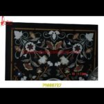 Design Pietre Dure Black Marble Medallion