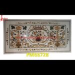 Design Inlaid White Marble Table Top