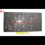 Pattern Pichakari Black Marble Table Top