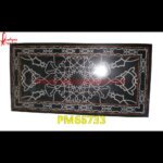 Flower Inlay Black Marble Table Top