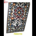 Design Pietre Dure Black Marble Dining Table Top