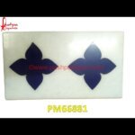 Lapis Lazuli Stone Inlay White Marble Table Top