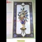 Semi Precious Stone Flower Pot Motif Inlay Marble Table Top