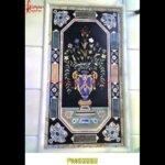 Semi Precious Stone Pietre Dura Black Marble Medallion