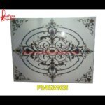 Inlay White Marble Rectangular Floor