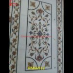 Pichakari Work White Marble Floor Tile