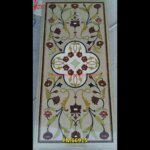 Flower Art Inlay Italian Marble Rectangular Table Top